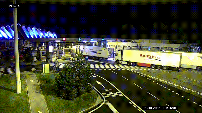 Webcam au péage du tunnel du Mont-Blanc, côté entrée France à Chamonix, au bout de l'A40