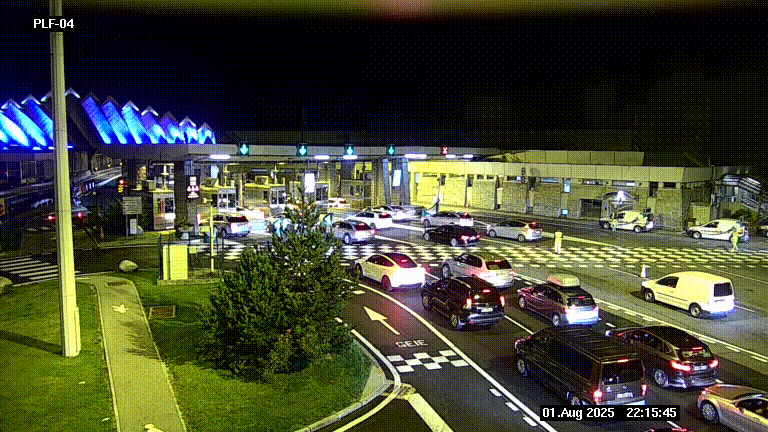 <h2>Webcam au péage du tunnel du Mont-Blanc, côté entrée France à Chamonix, au bout de l'A40</h2>