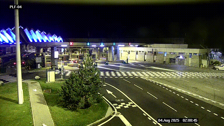 Webcam au péage du tunnel du Mont-Blanc, côté entrée France à Chamonix, au bout de l'A40