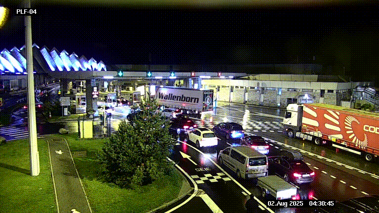 Webcam au péage du tunnel du Mont-Blanc, côté entrée France à Chamonix, au bout de l'A40