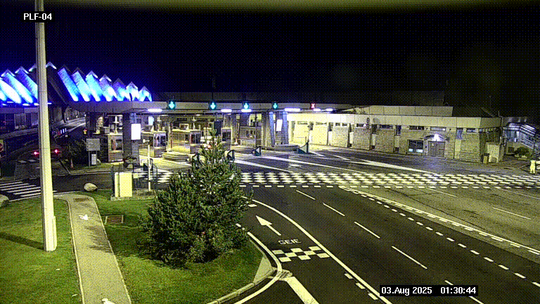 Webcam au péage du tunnel du Mont-Blanc, côté entrée France à Chamonix, au bout de l'A40