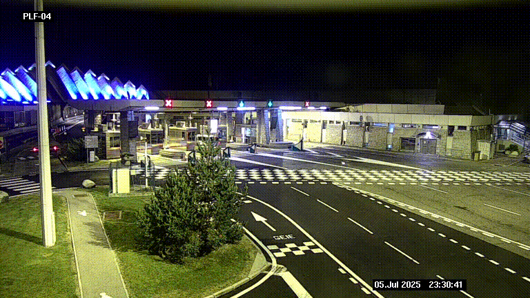 Webcam au péage du tunnel du Mont-Blanc, côté entrée France à Chamonix, au bout de l'A40