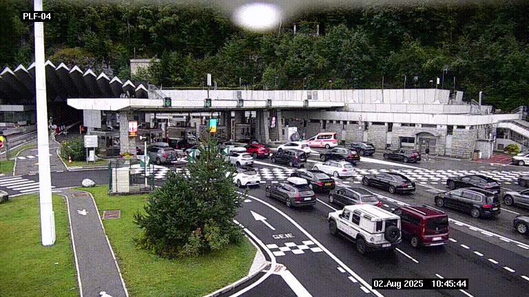 <h2>Webcam au péage du tunnel du Mont-Blanc, côté entrée France à Chamonix, au bout de l'A40</h2>