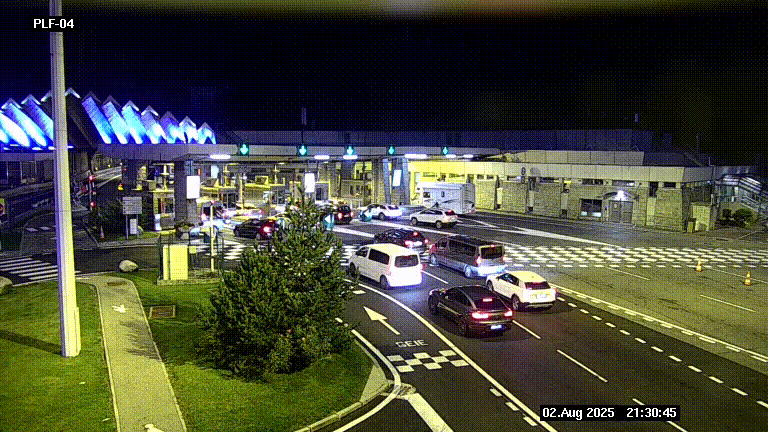 Webcam au péage du tunnel du Mont-Blanc, côté entrée France à Chamonix, au bout de l'A40