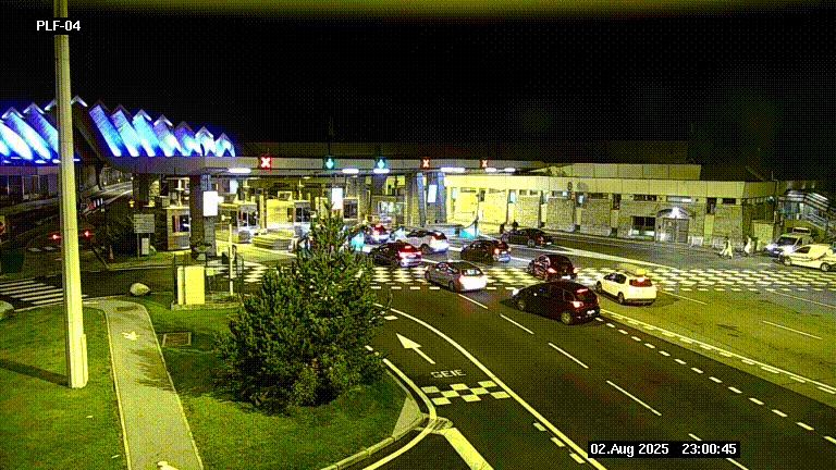 Webcam au péage du tunnel du Mont-Blanc, côté entrée France à Chamonix, au bout de l'A40