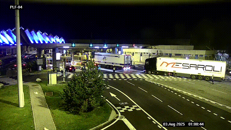 Webcam au péage du tunnel du Mont-Blanc, côté entrée France à Chamonix, au bout de l'A40