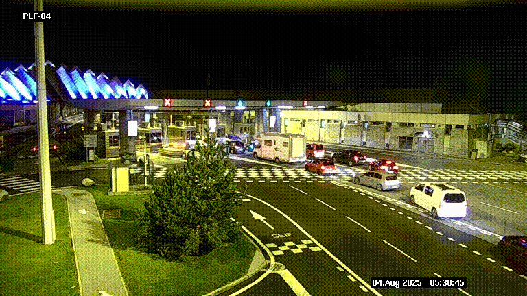 Webcam au péage du tunnel du Mont-Blanc, côté entrée France à Chamonix, au bout de l'A40