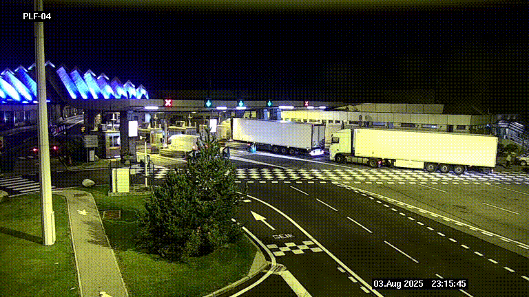 Webcam au péage du tunnel du Mont-Blanc, côté entrée France à Chamonix, au bout de l'A40