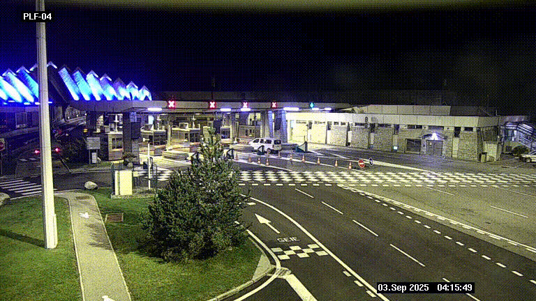 Webcam au péage du tunnel du Mont-Blanc, côté entrée France à Chamonix, au bout de l'A40