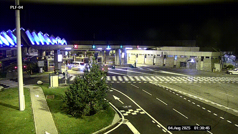 Webcam au péage du tunnel du Mont-Blanc, côté entrée France à Chamonix, au bout de l'A40