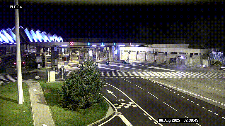 Webcam au péage du tunnel du Mont-Blanc, côté entrée France à Chamonix, au bout de l'A40