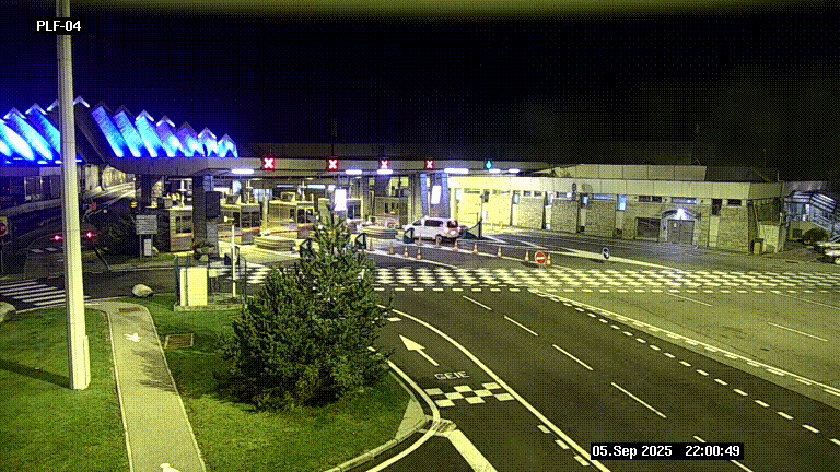 Webcam au péage du tunnel du Mont-Blanc, côté entrée France à Chamonix, au bout de l'A40