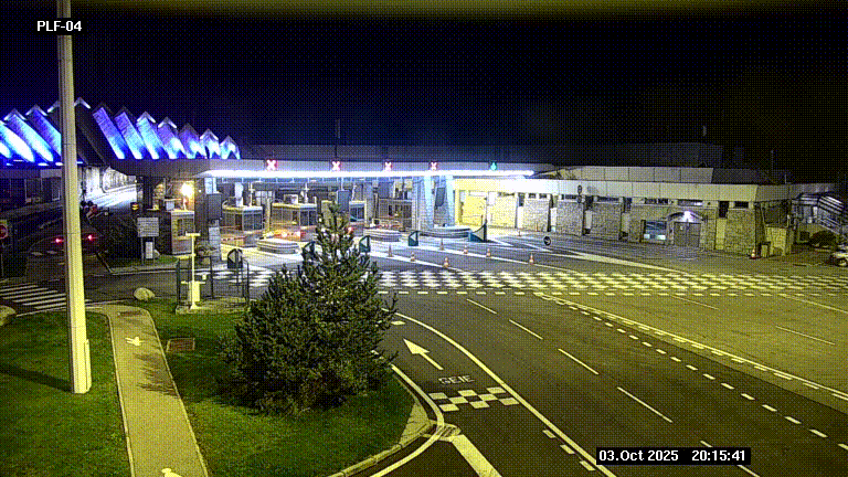 Webcam au péage du tunnel du Mont-Blanc, côté entrée France à Chamonix, au bout de l'A40