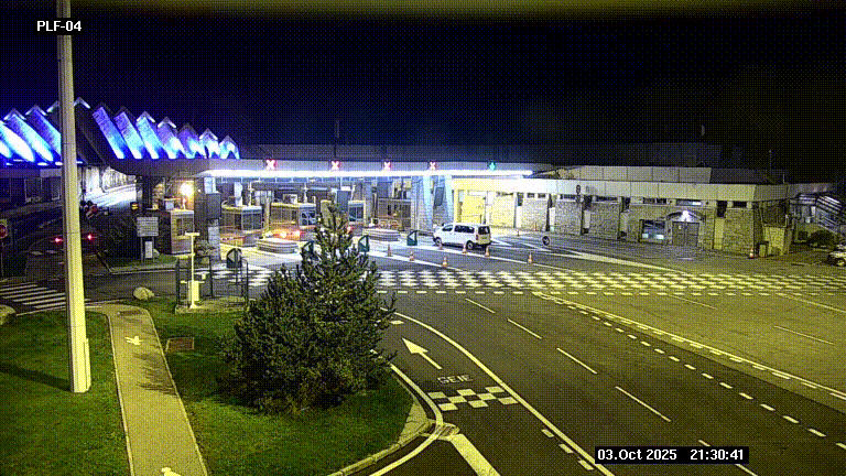 Webcam au péage du tunnel du Mont-Blanc, côté entrée France à Chamonix, au bout de l'A40