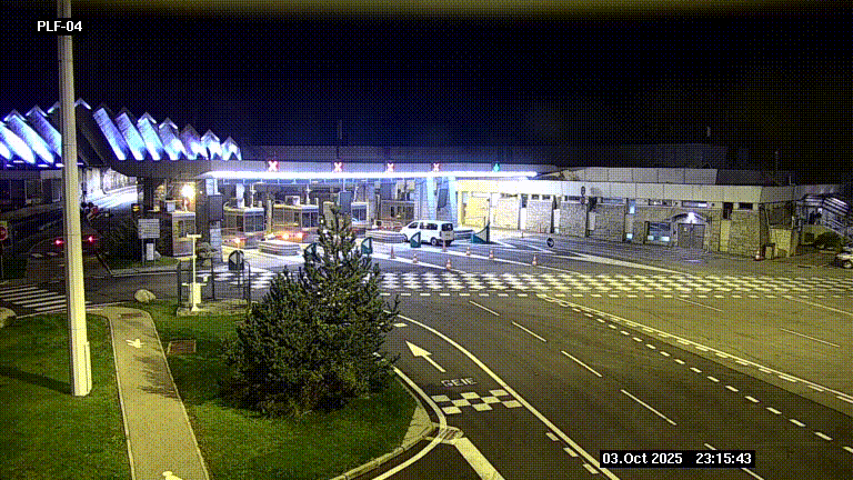 Webcam au péage du tunnel du Mont-Blanc, côté entrée France à Chamonix, au bout de l'A40