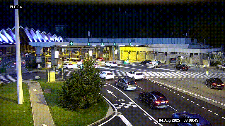 <h2>Webcam au péage du tunnel du Mont-Blanc, côté entrée France à Chamonix, au bout de l'A40</h2>