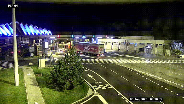 Webcam au péage du tunnel du Mont-Blanc, côté entrée France à Chamonix, au bout de l'A40