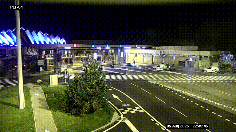 Webcam au péage du tunnel du Mont-Blanc, côté entrée France à Chamonix, au bout de l'A40