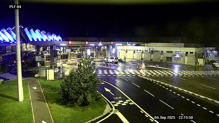 Webcam au péage du tunnel du Mont-Blanc, côté entrée France à Chamonix, au bout de l'A40