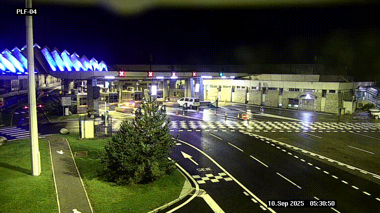 Webcam au péage du tunnel du Mont-Blanc, côté entrée France à Chamonix, au bout de l'A40