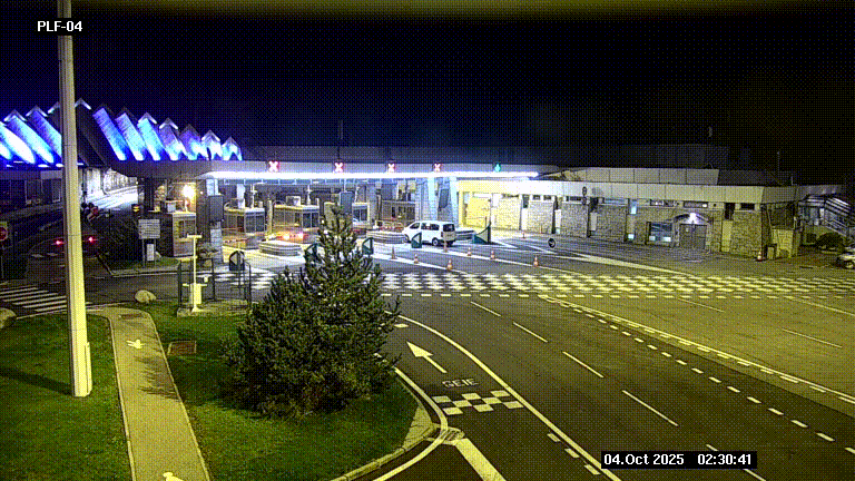 Webcam au péage du tunnel du Mont-Blanc, côté entrée France à Chamonix, au bout de l'A40