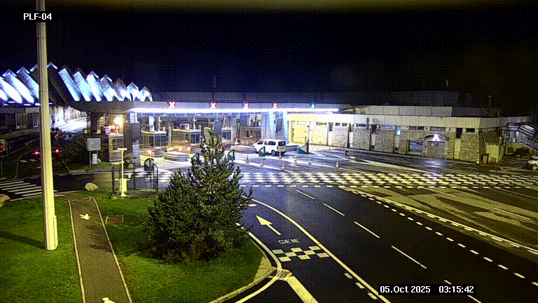 Webcam au péage du tunnel du Mont-Blanc, côté entrée France à Chamonix, au bout de l'A40