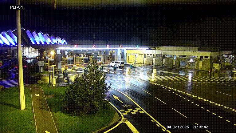 Webcam au péage du tunnel du Mont-Blanc, côté entrée France à Chamonix, au bout de l'A40