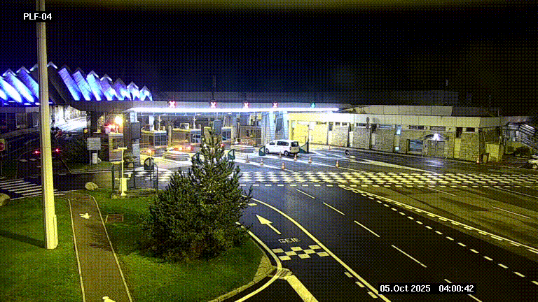 Webcam au péage du tunnel du Mont-Blanc, côté entrée France à Chamonix, au bout de l'A40