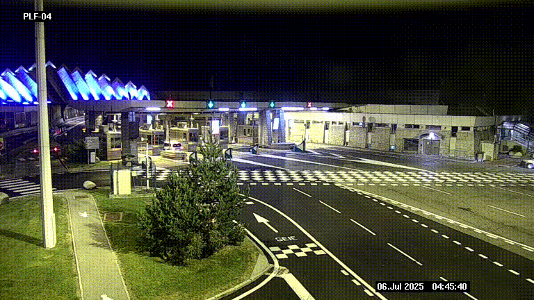 Webcam au péage du tunnel du Mont-Blanc, côté entrée France à Chamonix, au bout de l'A40