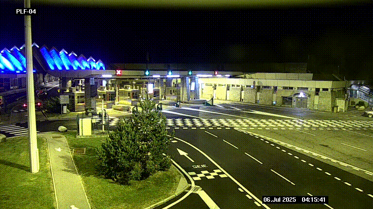 Webcam au péage du tunnel du Mont-Blanc, côté entrée France à Chamonix, au bout de l'A40
