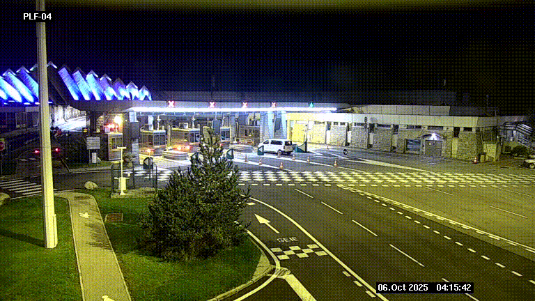 Webcam au péage du tunnel du Mont-Blanc, côté entrée France à Chamonix, au bout de l'A40