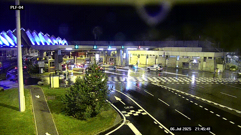 Webcam au péage du tunnel du Mont-Blanc, côté entrée France à Chamonix, au bout de l'A40