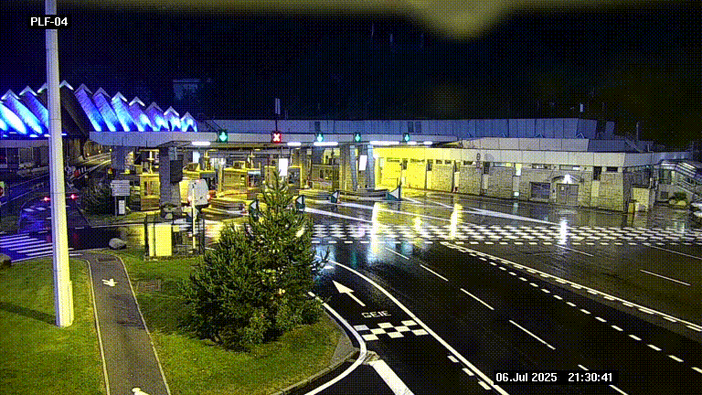 Webcam au péage du tunnel du Mont-Blanc, côté entrée France à Chamonix, au bout de l'A40