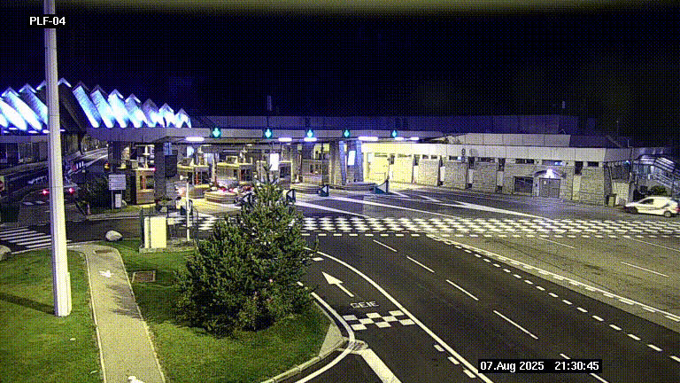 Webcam au péage du tunnel du Mont-Blanc, côté entrée France à Chamonix, au bout de l'A40