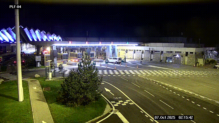 Webcam au péage du tunnel du Mont-Blanc, côté entrée France à Chamonix, au bout de l'A40