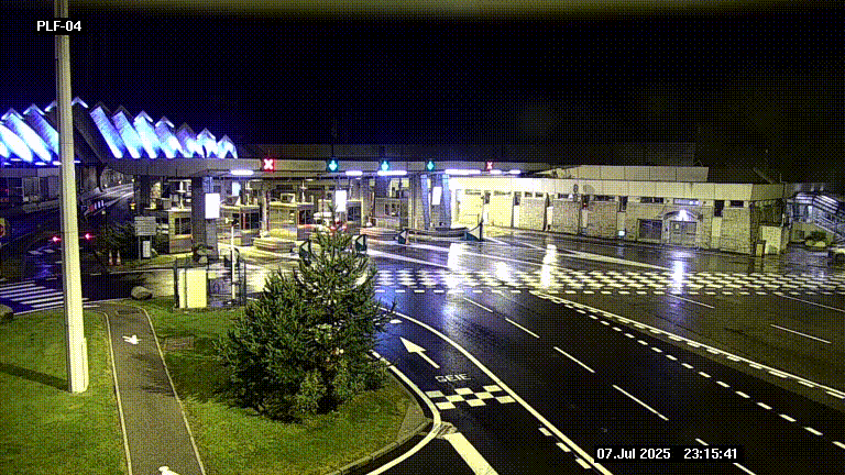 Webcam au péage du tunnel du Mont-Blanc, côté entrée France à Chamonix, au bout de l'A40
