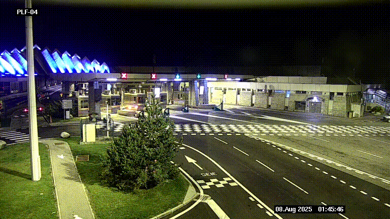 Webcam au péage du tunnel du Mont-Blanc, côté entrée France à Chamonix, au bout de l'A40
