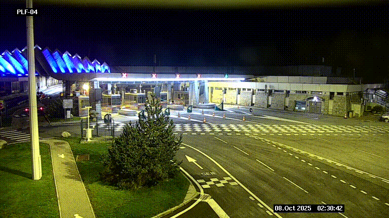 Webcam au péage du tunnel du Mont-Blanc, côté entrée France à Chamonix, au bout de l'A40