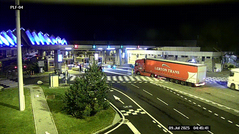 Webcam au péage du tunnel du Mont-Blanc, côté entrée France à Chamonix, au bout de l'A40