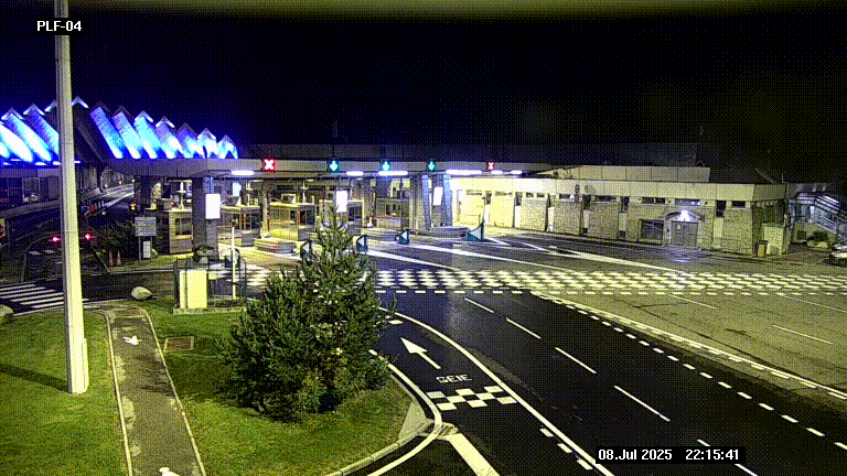 Webcam au péage du tunnel du Mont-Blanc, côté entrée France à Chamonix, au bout de l'A40