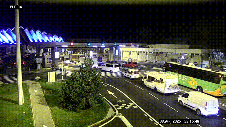 Webcam au péage du tunnel du Mont-Blanc, côté entrée France à Chamonix, au bout de l'A40