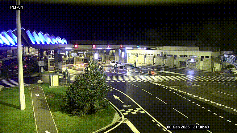 Webcam au péage du tunnel du Mont-Blanc, côté entrée France à Chamonix, au bout de l'A40