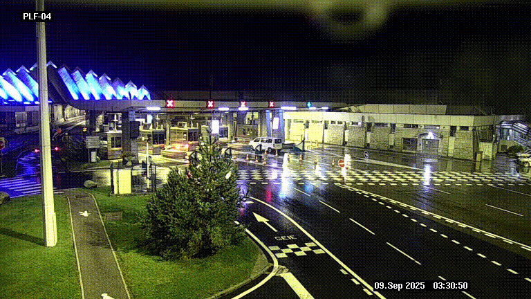 Webcam au péage du tunnel du Mont-Blanc, côté entrée France à Chamonix, au bout de l'A40