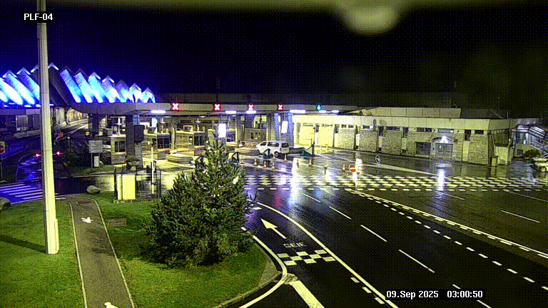 Webcam au péage du tunnel du Mont-Blanc, côté entrée France à Chamonix, au bout de l'A40