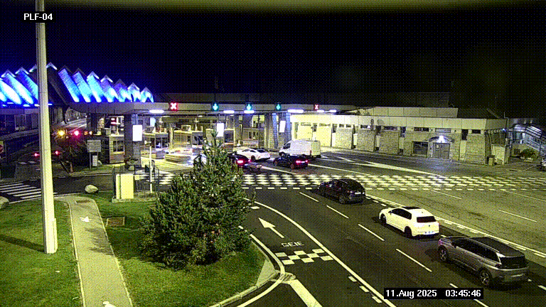 Webcam au péage du tunnel du Mont-Blanc, côté entrée France à Chamonix, au bout de l'A40
