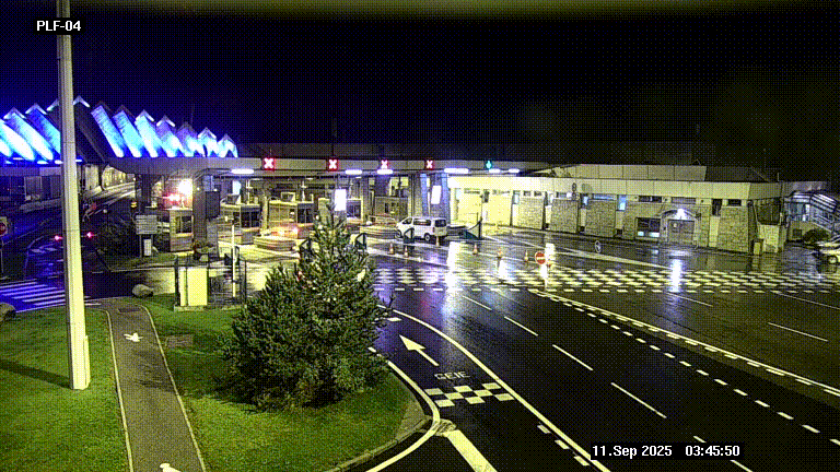 Webcam au péage du tunnel du Mont-Blanc, côté entrée France à Chamonix, au bout de l'A40