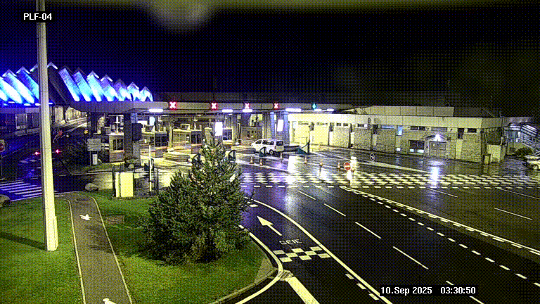 Webcam au péage du tunnel du Mont-Blanc, côté entrée France à Chamonix, au bout de l'A40