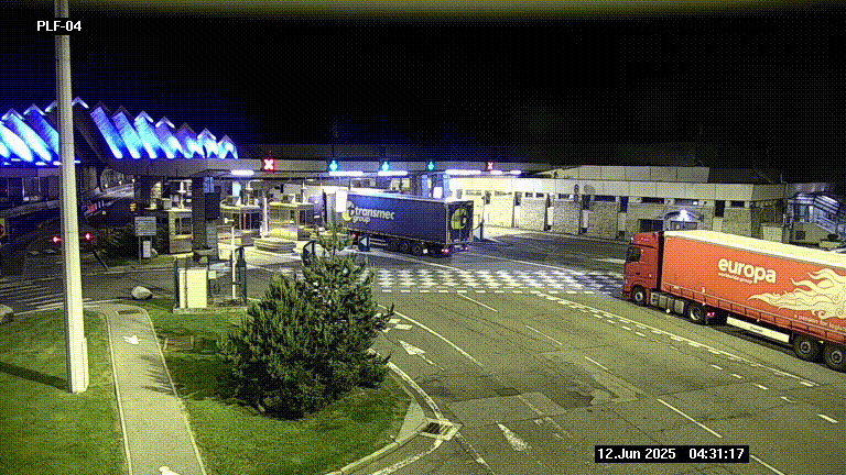 Webcam au péage du tunnel du Mont-Blanc, côté entrée France à Chamonix, au bout de l'A40