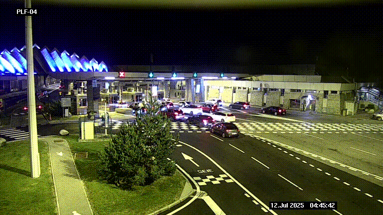 Webcam au péage du tunnel du Mont-Blanc, côté entrée France à Chamonix, au bout de l'A40