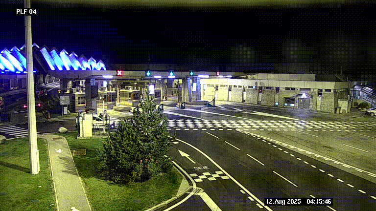 Webcam au péage du tunnel du Mont-Blanc, côté entrée France à Chamonix, au bout de l'A40